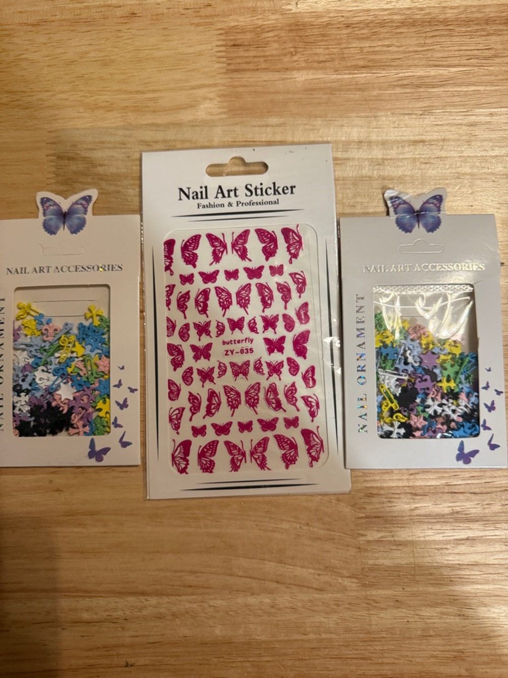 Nail Art Sticker Set – Butterfly Pink Nail Decals